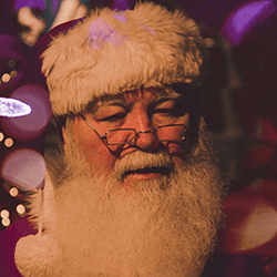 Santa with christmas lights