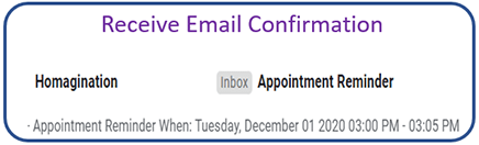 Image of Confirmation Email for Homagination Journey